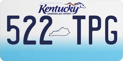 KY license plate 522TPG