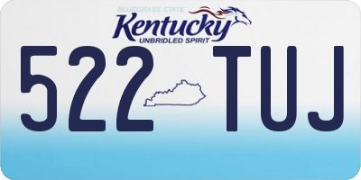 KY license plate 522TUJ