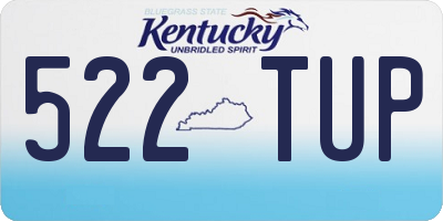 KY license plate 522TUP