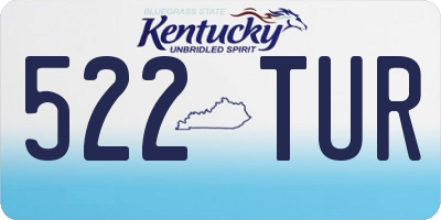 KY license plate 522TUR
