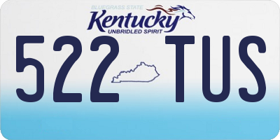 KY license plate 522TUS