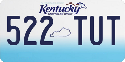 KY license plate 522TUT