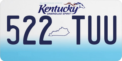 KY license plate 522TUU