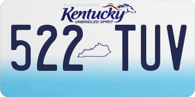 KY license plate 522TUV