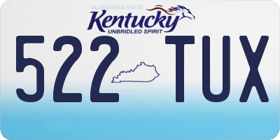 KY license plate 522TUX