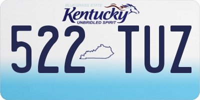 KY license plate 522TUZ