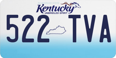 KY license plate 522TVA