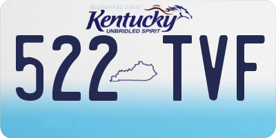 KY license plate 522TVF