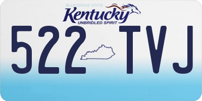 KY license plate 522TVJ