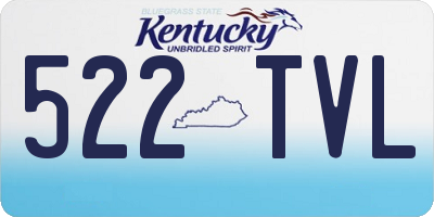 KY license plate 522TVL
