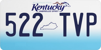 KY license plate 522TVP