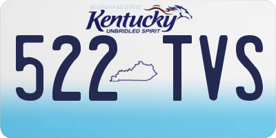 KY license plate 522TVS