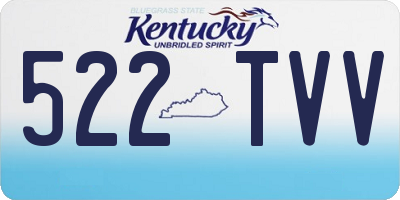 KY license plate 522TVV