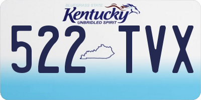 KY license plate 522TVX