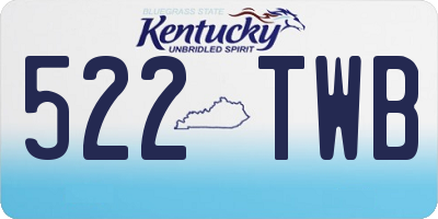 KY license plate 522TWB