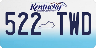 KY license plate 522TWD