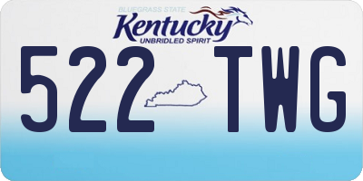 KY license plate 522TWG