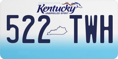 KY license plate 522TWH