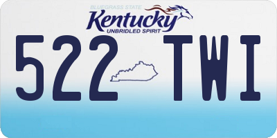 KY license plate 522TWI