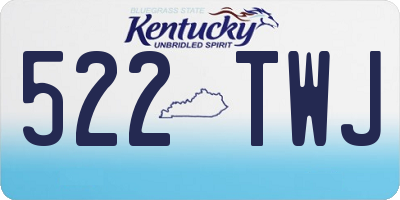 KY license plate 522TWJ
