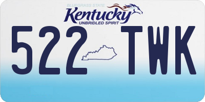 KY license plate 522TWK
