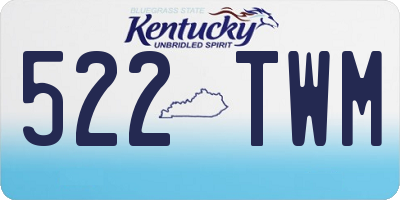 KY license plate 522TWM