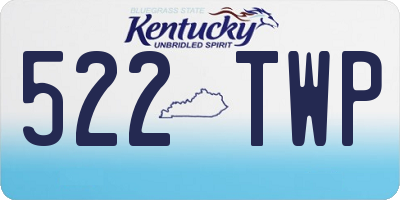 KY license plate 522TWP