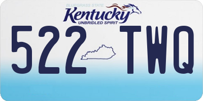 KY license plate 522TWQ
