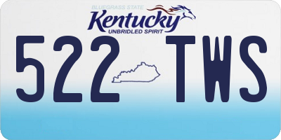 KY license plate 522TWS