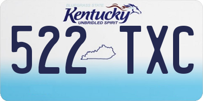 KY license plate 522TXC