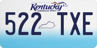 KY license plate 522TXE