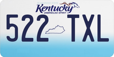 KY license plate 522TXL
