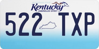 KY license plate 522TXP