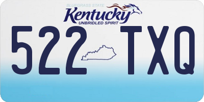 KY license plate 522TXQ