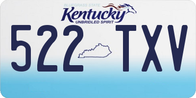 KY license plate 522TXV