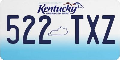KY license plate 522TXZ