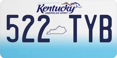 KY license plate 522TYB
