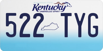 KY license plate 522TYG
