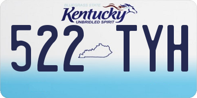KY license plate 522TYH