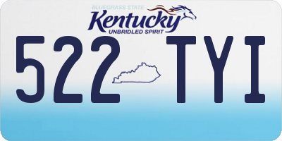 KY license plate 522TYI