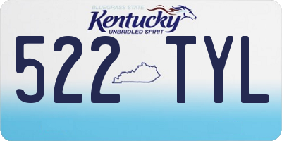 KY license plate 522TYL