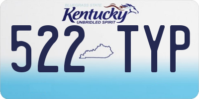KY license plate 522TYP