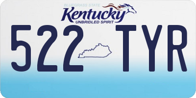 KY license plate 522TYR