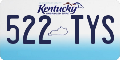 KY license plate 522TYS