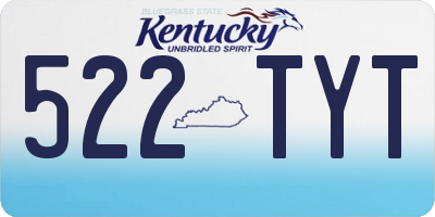 KY license plate 522TYT