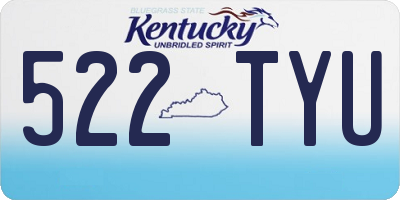 KY license plate 522TYU