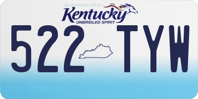 KY license plate 522TYW