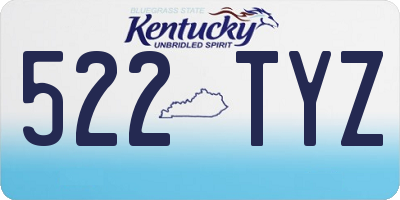 KY license plate 522TYZ