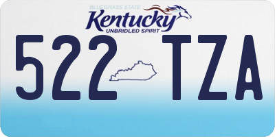 KY license plate 522TZA