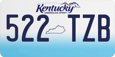 KY license plate 522TZB